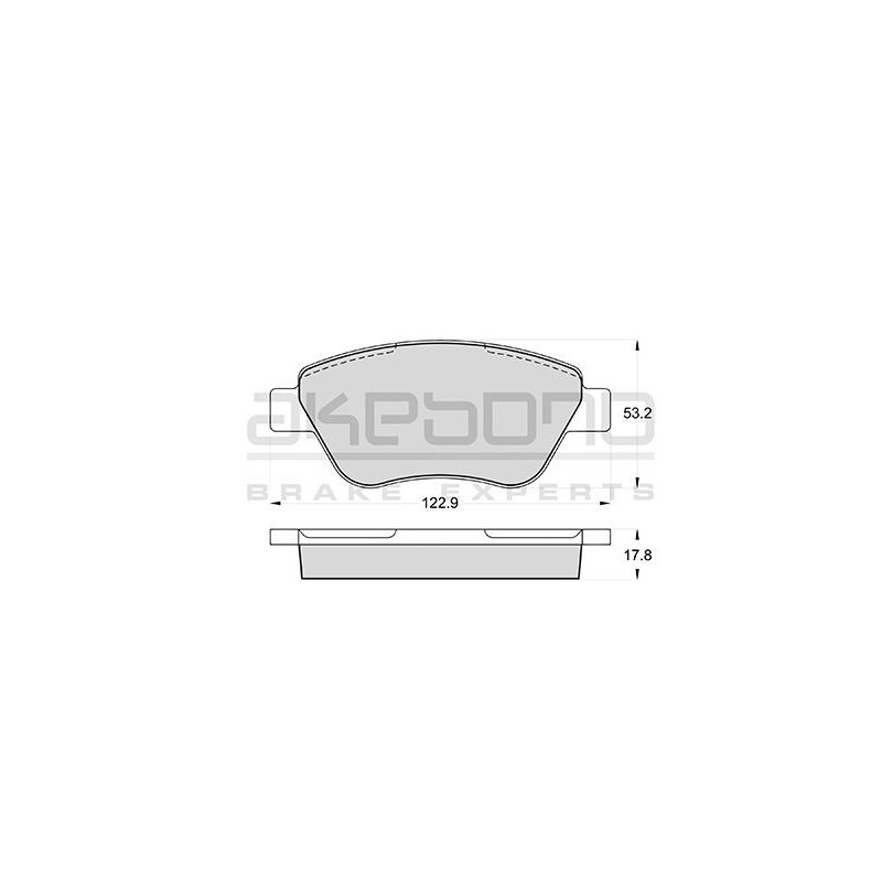 Jeu de quatre plaquettes de frein à disque AKEBONO