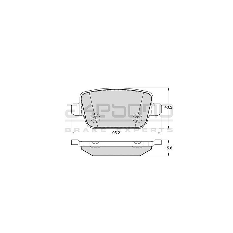 Jeu de quatre plaquettes de frein à disque AKEBONO