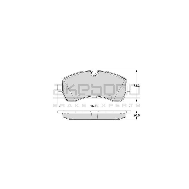 Jeu de quatre plaquettes de frein à disque AKEBONO
