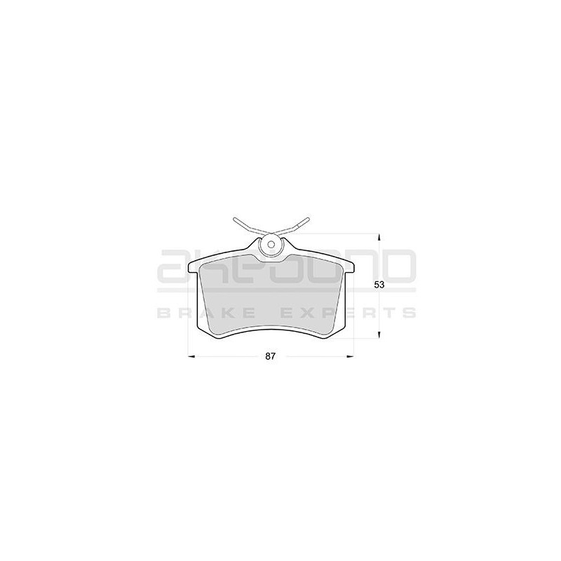 Jeu de quatre plaquettes de frein à disque AKEBONO
