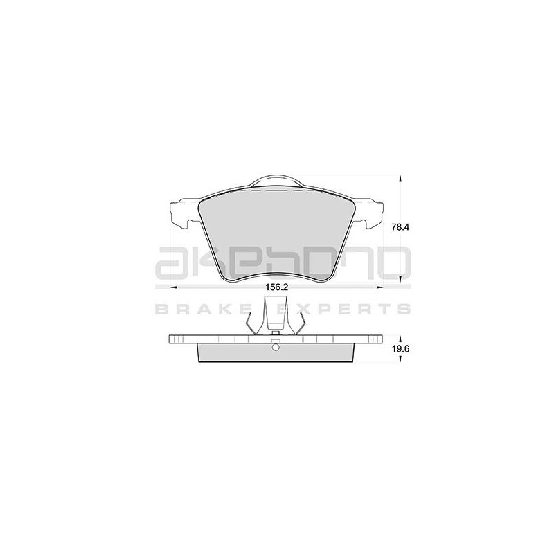 Jeu de quatre plaquettes de frein à disque AKEBONO