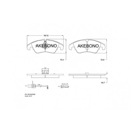 Jeu de quatre plaquettes de...