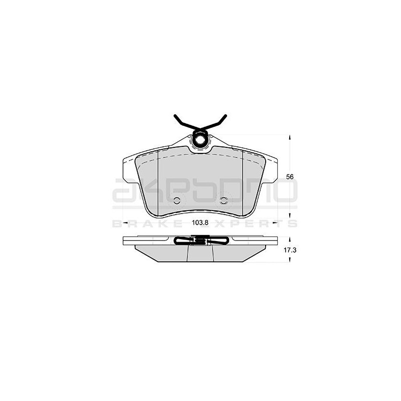 Jeu de quatre plaquettes de frein à disque AKEBONO