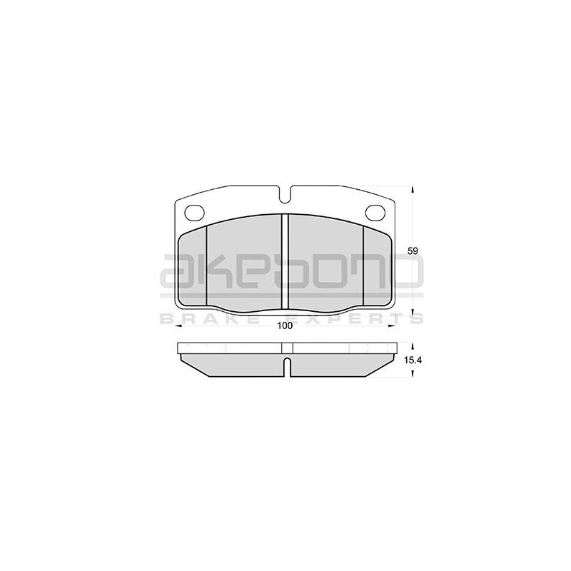 Jeu de quatre plaquettes de frein à disque AKEBONO