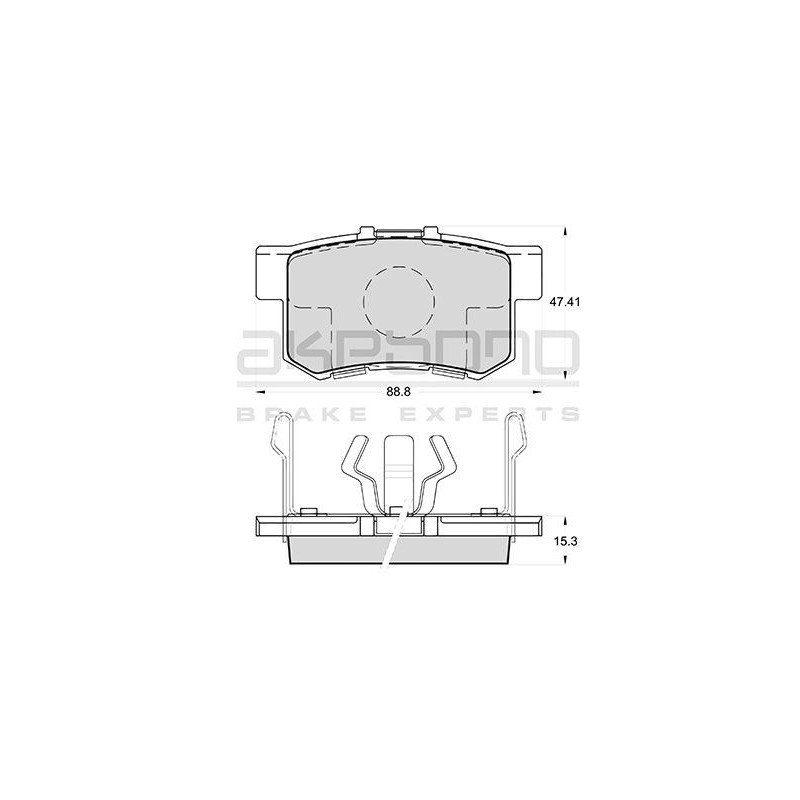 Jeu de quatre plaquettes de frein à disque AKEBONO