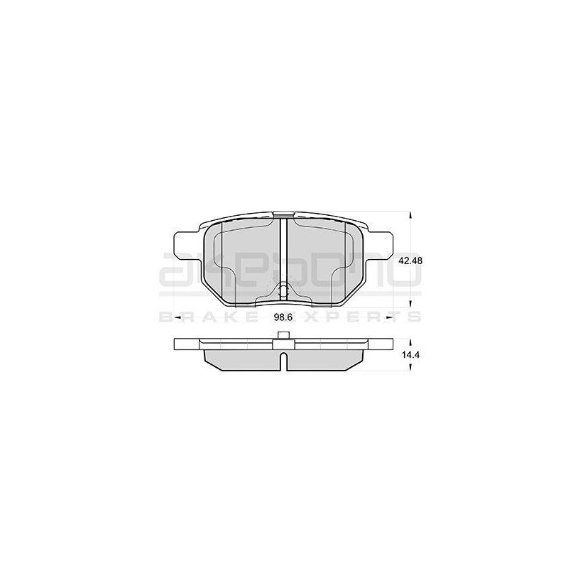 Jeu de quatre plaquettes de frein à disque AKEBONO
