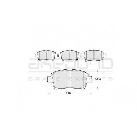 Jeu de quatre plaquettes de...