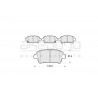 Jeu de quatre plaquettes de frein à disque AKEBONO