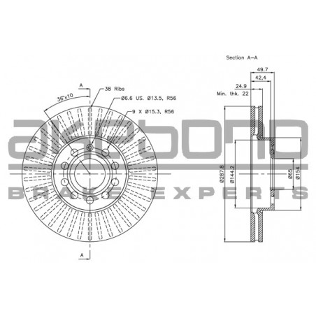 Disque de frein à l'unité...