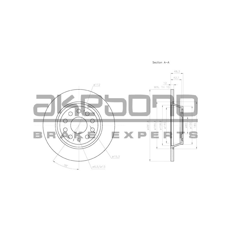 Disque de frein à l'unité AKEBONO