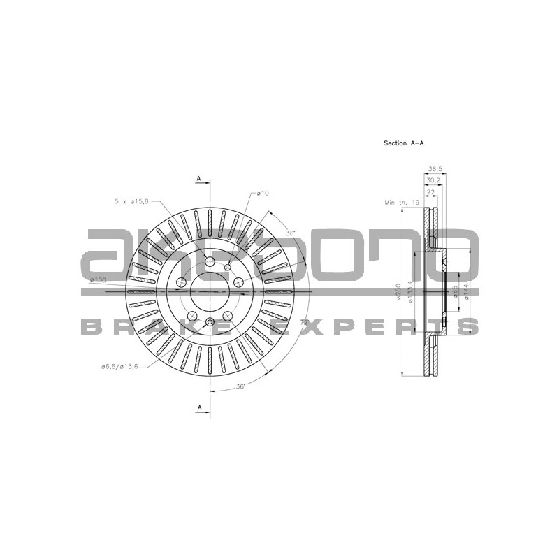 Disque de frein à l'unité AKEBONO