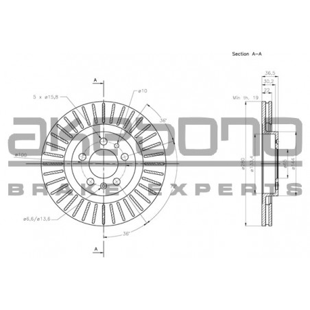 Disque de frein à l'unité...