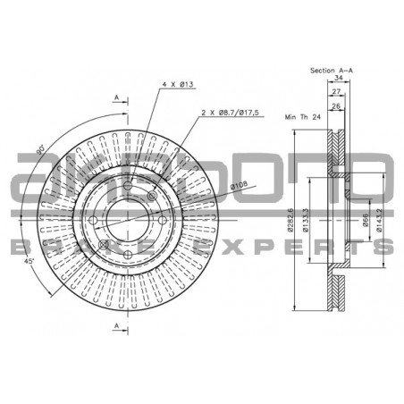 Disque de frein à l'unité...
