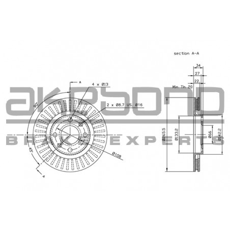 Disque de frein à l'unité...