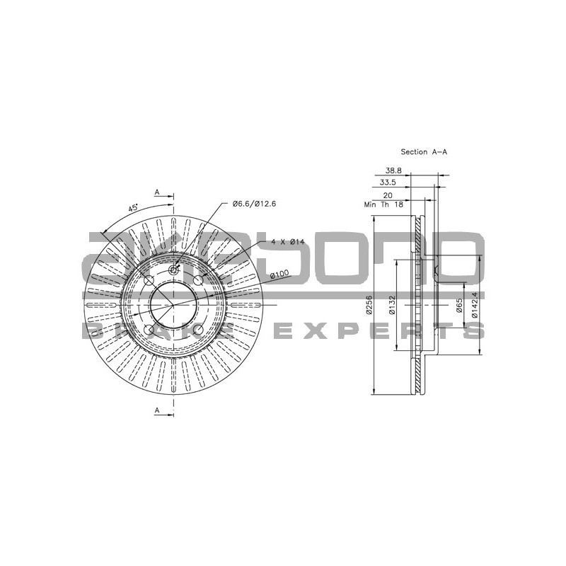Disque de frein à l'unité AKEBONO