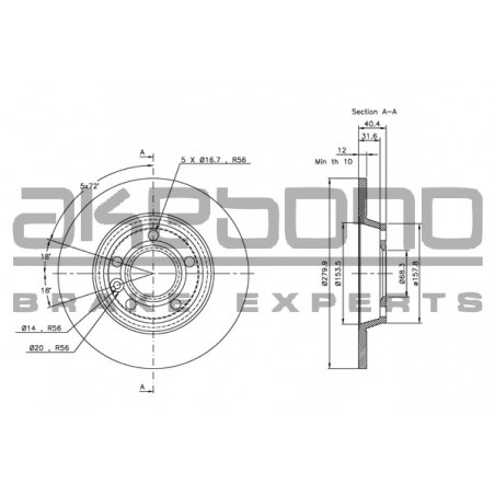 Disque de frein à l'unité...