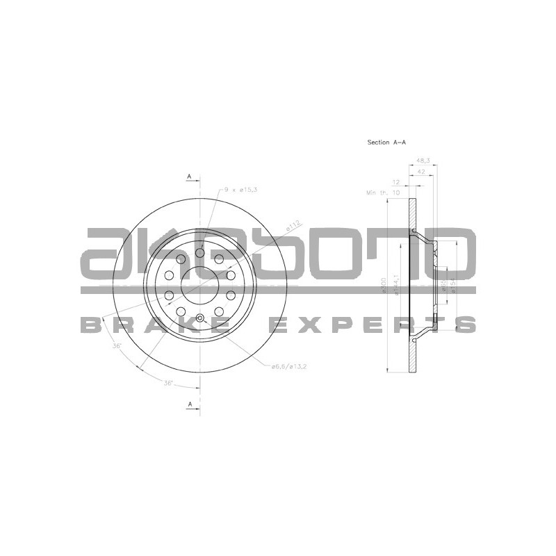 Disque de frein à l'unité AKEBONO