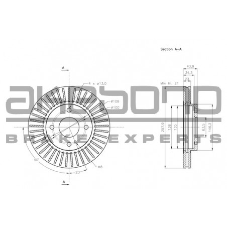 Disque de frein à l'unité...