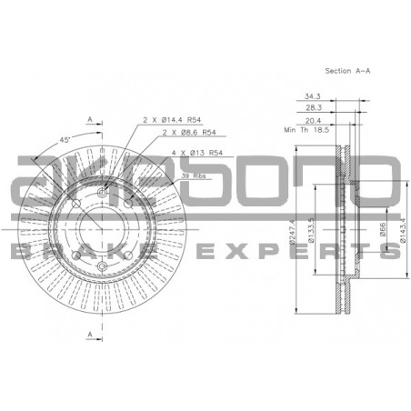 Disque de frein à l'unité...