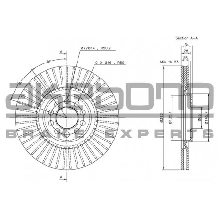 Disque de frein à l'unité...