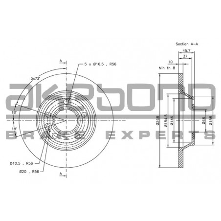 Disque de frein à l'unité...