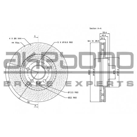 Disque de frein à l'unité...