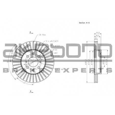 Disque de frein à l'unité...