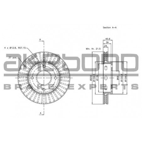 Disque de frein à l'unité...