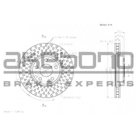 Disque de frein à l'unité...