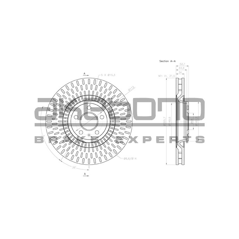 Disque de frein à l'unité AKEBONO