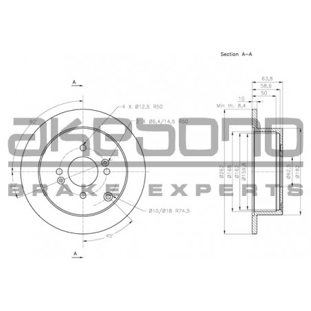 Disque de frein à l'unité...