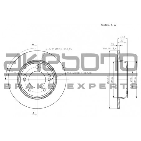 Disque de frein à l'unité...