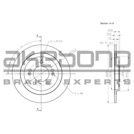 Disque de frein à l'unité...