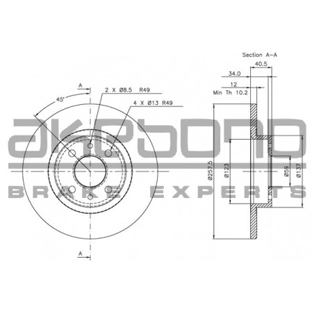 Disque de frein à l'unité...