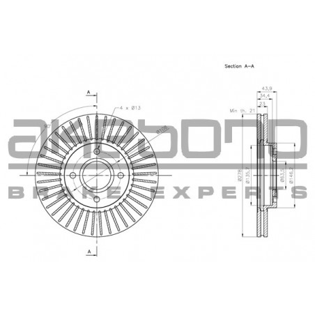 Disque de frein à l'unité...