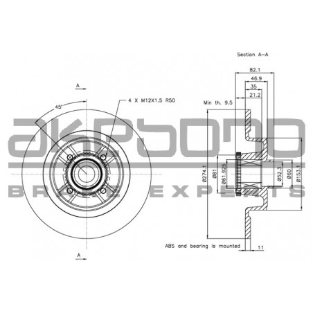 Disque de frein à l'unité...