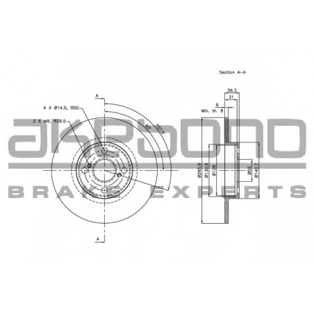 Disque de frein à l'unité...