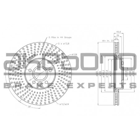 Disque de frein à l'unité...