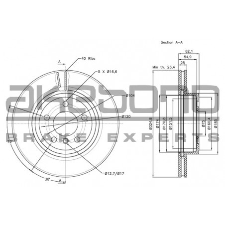 Disque de frein à l'unité...