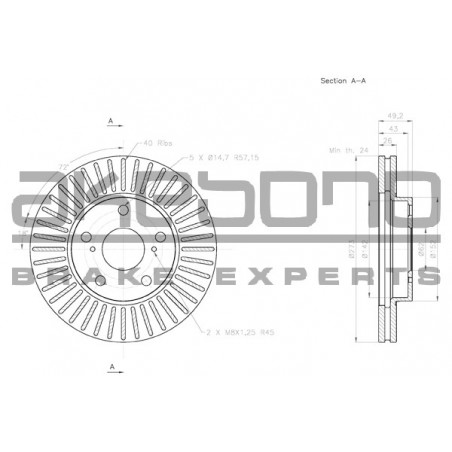 Disque de frein à l'unité...