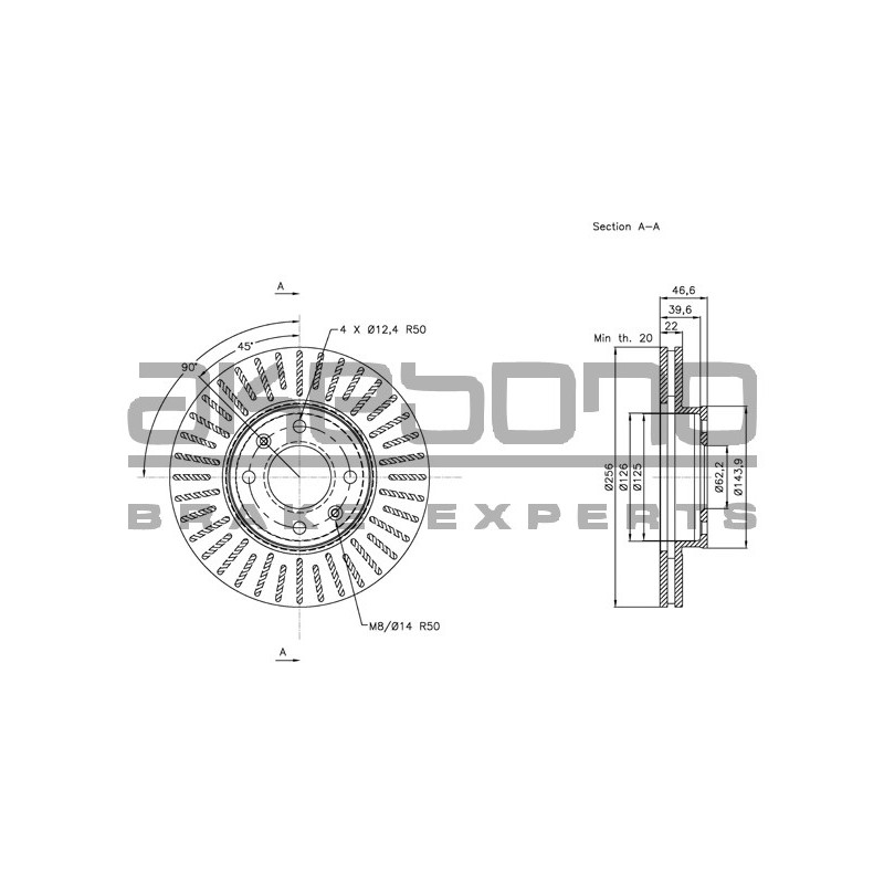 Disque de frein à l'unité AKEBONO