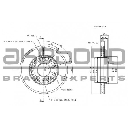 Disque de frein à l'unité...
