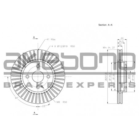 Disque de frein à l'unité...