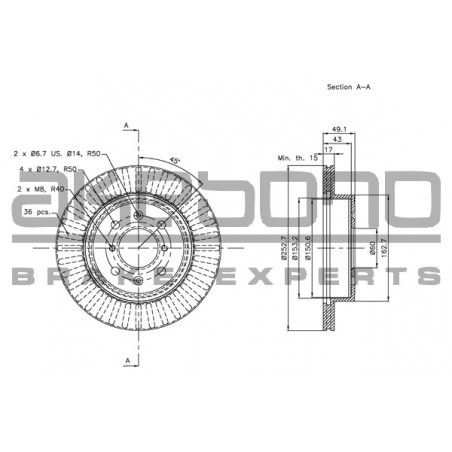 Disque de frein à l'unité...