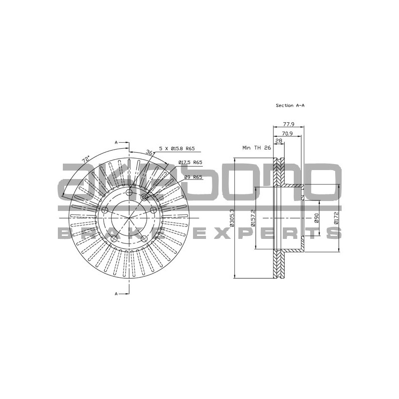 Disque de frein à l'unité AKEBONO