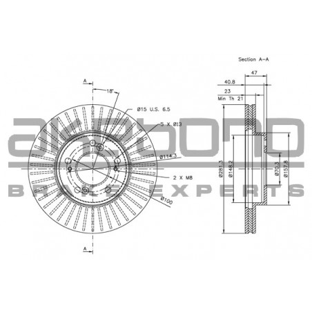 Disque de frein à l'unité...