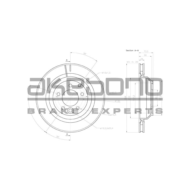 Disque de frein à l'unité AKEBONO