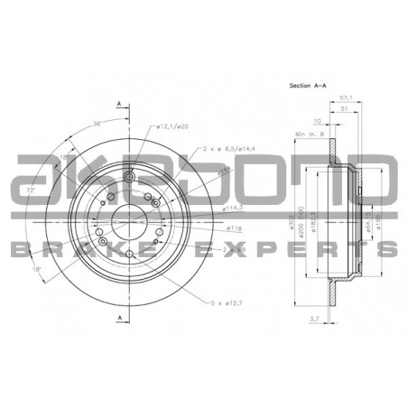 Disque de frein à l'unité...