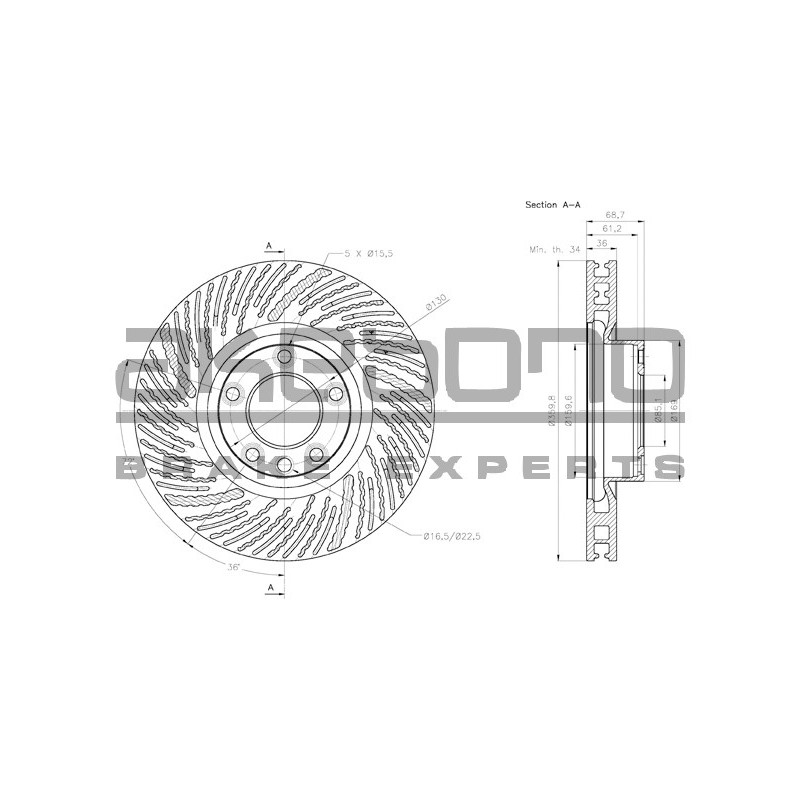 Disque de frein à l'unité AKEBONO