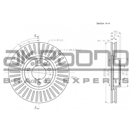 Disque de frein à l'unité...